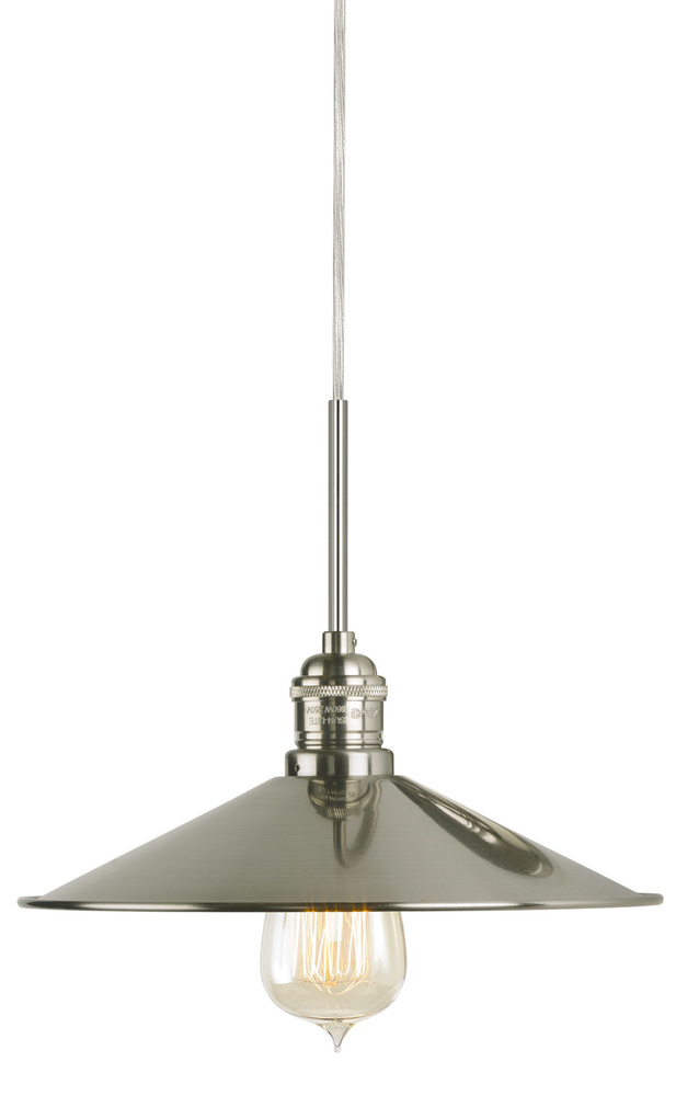 Pendant Dim Sum Satin Nickel E26 Retro Bulb 60W Monopoint